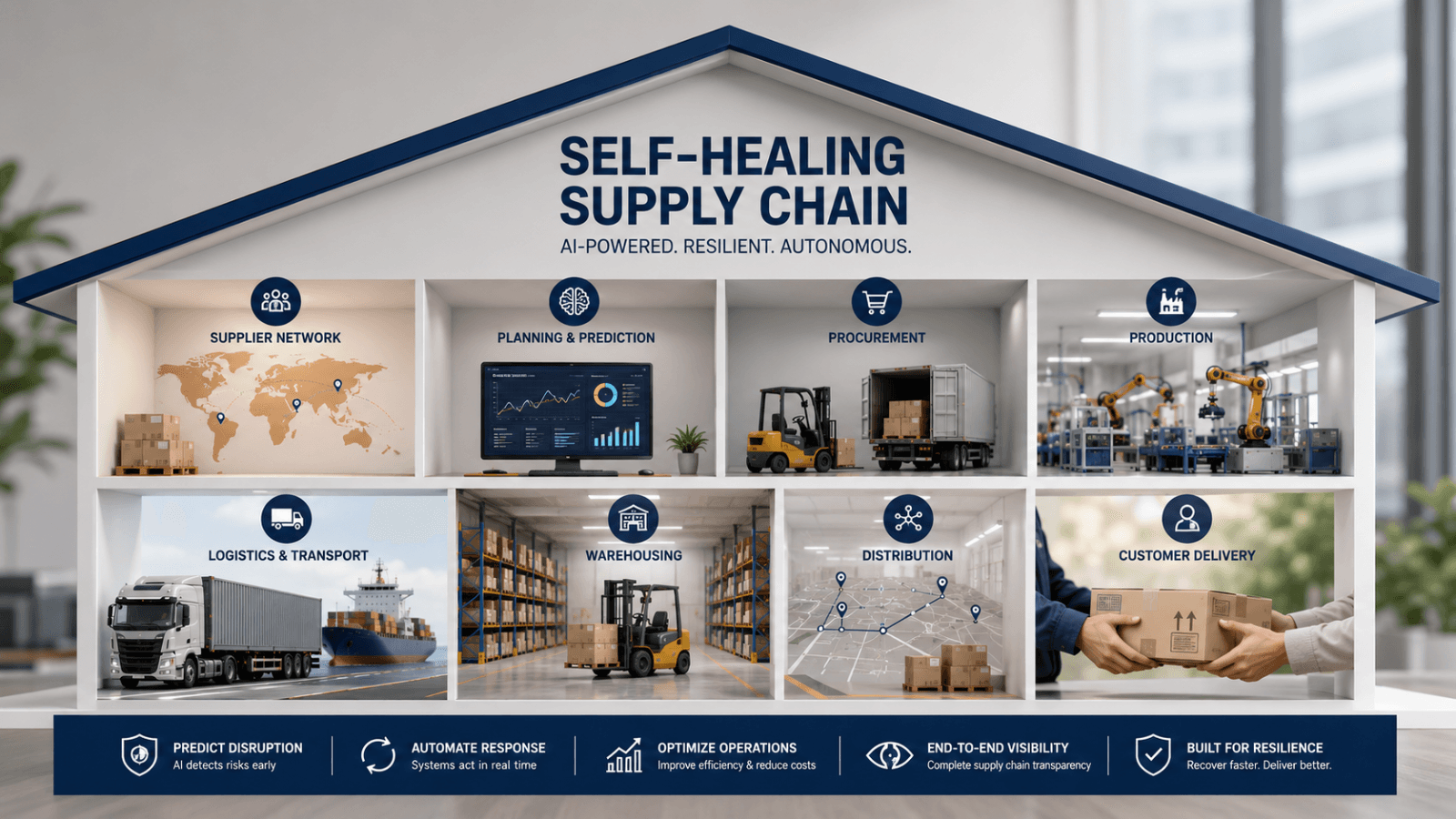 Self-Healing Supply Chains in 2026: How AI Is Reshaping the Future of Global Logistics