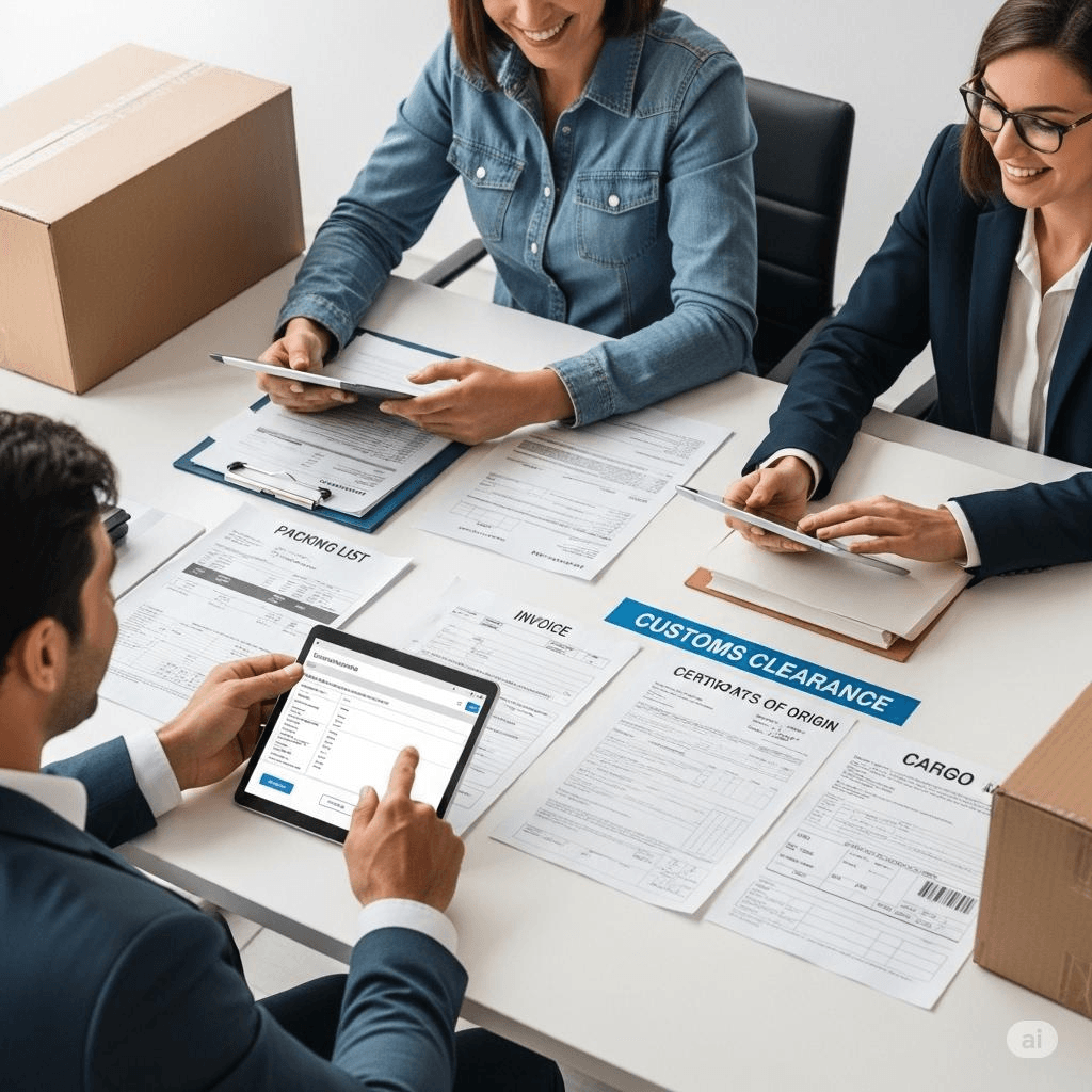 Customs clearance and trade compliance documentation for automotive cargo